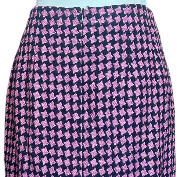 NWT Vintage Ann Taylor Pink & Navy Wool Blend Tweed Pencil Skirt Sz 10 - Picture 5 of 7